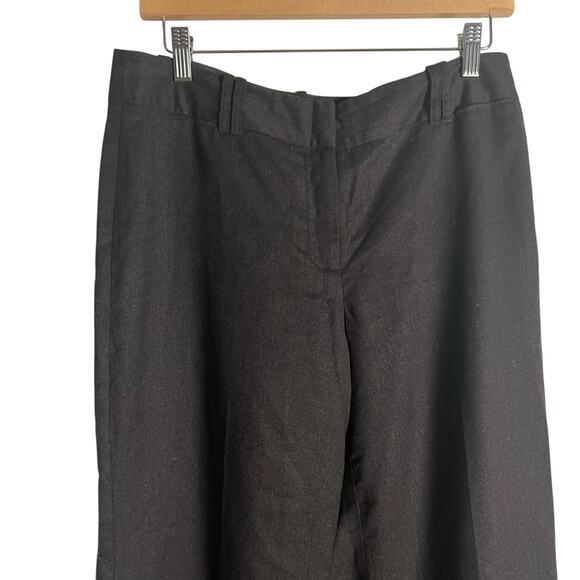 Ann Taylor LOFT Julie Fit Brown Wool Wide Leg Trouser Pants Size 8 - Picture 2 of 8